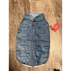 Reddy Blue Quilted Pet Puffer Jacket Water-Resistant Dog Coat Large NWT